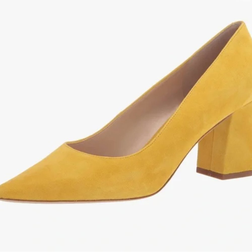Marc Fisher Caitlin Block Heel - Yellow Size 6.5